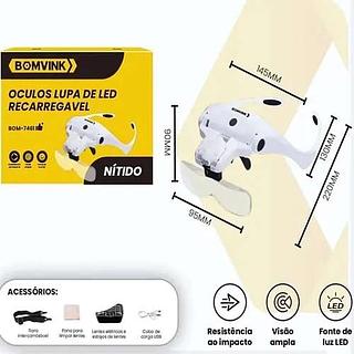 OCULOS LUPA DE LED RECARREGAVEL BOMVINK