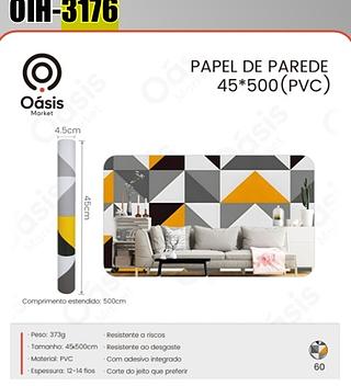 PAPEL DE PAREDE 45*500 (PVC) OÁSIS MARKET
