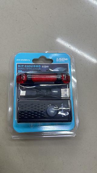 KIT DE CICLISMO FAROL/SINALIZADOR ECOODA