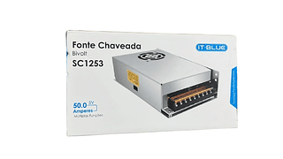 FONTE CHAVEADA BIVOLT 5V 50.0 AMPERES IT-BLUE