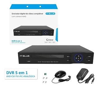 GRAVADOR DIGITAL DE VIDEO PARA CAMERA DVR 5EM1 IT-BLUE