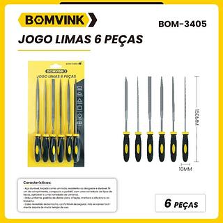 JOGO LIMAS 6 PEÇAS BOMVINK