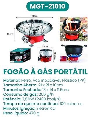 FOGAO PORTATIL A GAS LUATEK