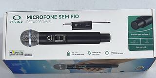 MICROFONE SEM FIO RECARREGÁVEL ENTRADA TIPO C ONISTEK
