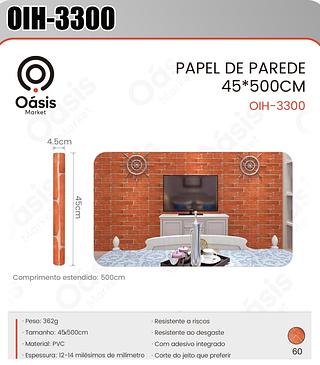 PAPEL DE PAREDE 45*500CM OÁSIS MARKET