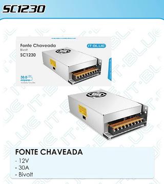 FONTE CHAVEADA BIVOLT 12V 30.0 AMPERES IT-BLUE