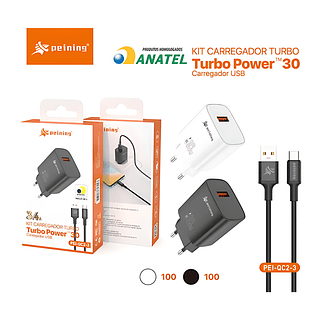 KIT CARREGADOR TURBO POWER 3.0 3.4A PEINING