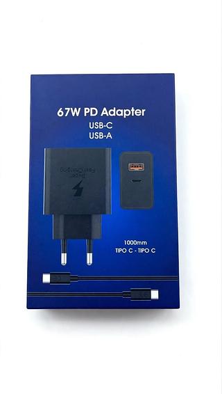 67W PD ADAPTER USB-C USB-A 1000MM TIPO C - TIPO C