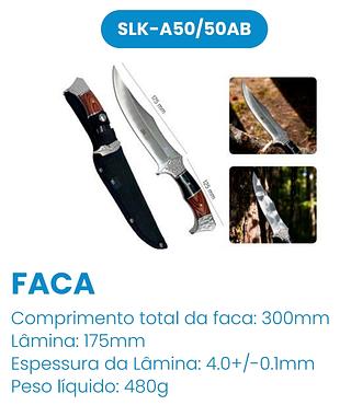 FACA ARTESANAL LUXO FULL TANG LÂMINA AFIADA LUATEK
