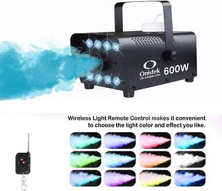 MAQUINA DE FUMAÇA E CANHAO DE LED 600W PNISTEK