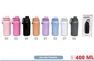 GARRAFA TERMICA 400ML FLIP STRAW WATERBO TTLE