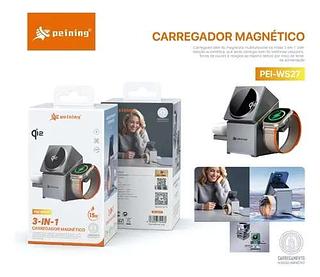 CARREGADOR MAGNETICO SEM FIO 3IN-1 PEINING