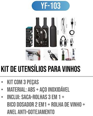 KIT PARA VINHOS 5 PEÇAS LUATEK