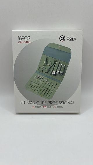 KIT MANICURE PROFISSIONAL 16PCS OASIS MARKET