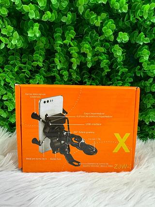 SUPORTE PARA MOTO UNIVERSAL COM CARREGAMENTO USB LEON