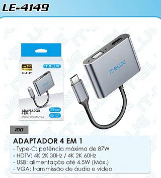 ADAPTADOR 3 EM 1 USB 3.0 IT-BLUE