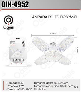 LAMPADA DE LED DOBRAVEL 15W E27 OÀSIS MARKET
