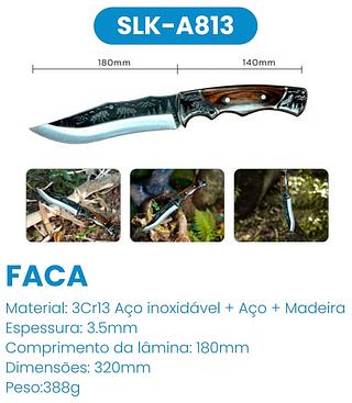 FACA 3Cr13 Aço inoxidável + Aço + Madeira