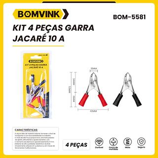 KIT 4 PEÇAS GARRA JACARÉ 10 A BOMVINK