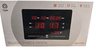 RELOGIO DIGITAL PARA PAREDE OASIS
