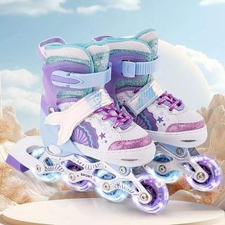 PATINS 4 RODAS INLINE INFANTIL LED