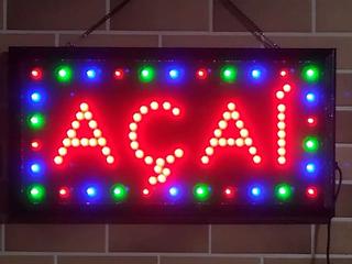 LETREIRO LUMINOSO AÇAI LELONG