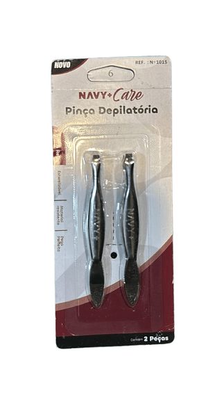 KIT DE PINÇA DEPILATORIA 2 PÇS NAVY+CARE
