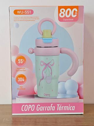 COPO GARRAFA TERMICA 800ML 304 AÇO INOXIDÁVEL 55º