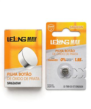 PILHA BOTÃO DE ÓXIDO DE PRATA (SR626SW) LELONG MAX