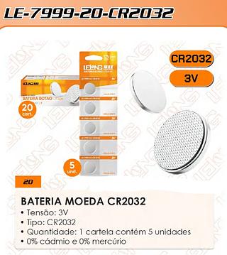 BATERIA BOTAO LITHIUM 3V CR2032 LELONG