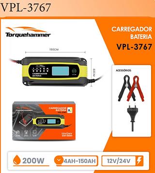 CARREGADOR DE BATERIA VEICULAR 12V24V 4AH-150AH ATORQUEHAMMER