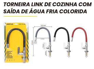 TORNEIRA DE PAREDE LINK COLORIDA PARA AGUA FRIA BOMVINK