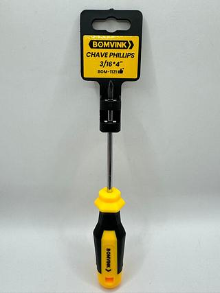 CHAVE DE FENDA PHILLIPS 3/16*4" BOMVINK