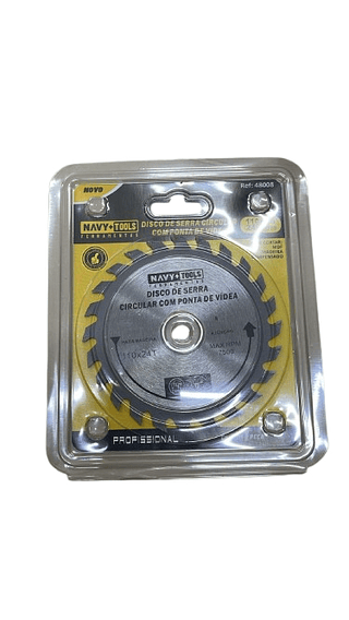DISCO DE SERRA CIRCULAR COM PONTA DE VIDEA 110*24T NAVY+TOOLS