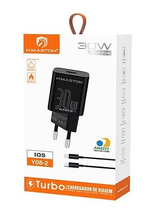 CARREGADOR DE VIAGEM TURBO 30W SAIDA IOS HMASTON