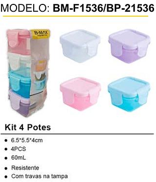 KIT 4 POTES BMAX
