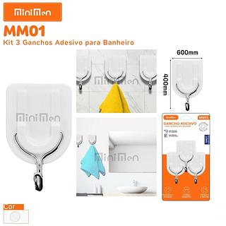 GANCHO ADESIVO FACIL DE INSTALAR E MULTIUSO MINIMEN