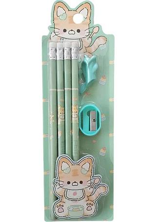 KIT DE LAPIS PARA CRIANÇA PENCIL ERASER SHARPENER