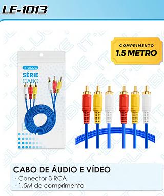 CABO 3 RCA+3RCA 1.5M IT-BLUE