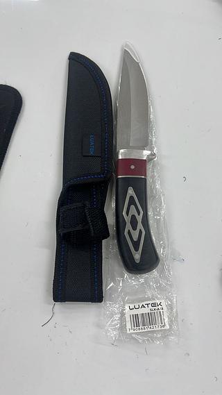 FACA DE CAÇA E PESCA CAMPING C/ BAINHA LUATEK