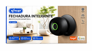 FECHADURA INTELIGENTE IDENTIFICAÇÃO BIOMETRICA TUYA KNUP