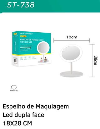 ESPELHO DE MAQUILHAGEM COM LUZ LED STARMEGA