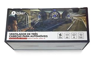 VENTILADOR DE TRÊS CABEÇAS PARA AUTOMOTIVOS AIKER
