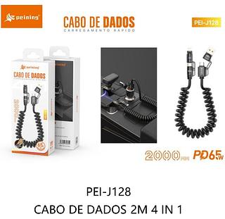 CABO DE DADOS CARREGAMENTO RAPIDO 2M PD65W 4EM1 PEINING