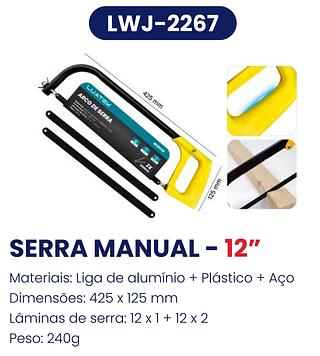 ARCO DE SERRA MANUAL 12`` LUATEK