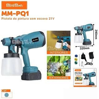 PISTOLA DE PINTURA SEM ESCOVA 21V LI-ION MINIMEN