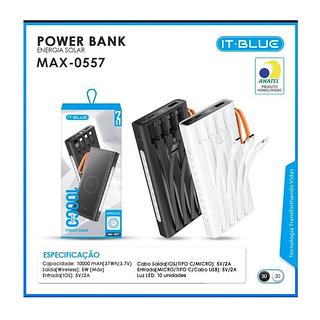 CARREGADOR POWER BANK 10000MAH 7EM1 IT-BLUE