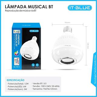 LAMPADA MUSICAL BT IY BLUE