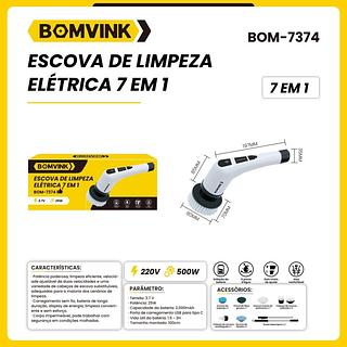 ESCOVA DE LIMPEZA ELETRICA 7IN1 3.7V 25W BOMVINK