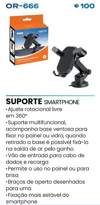 SUPORTE AUTOMOTIVO PARA SMARTPHONE OBERON
